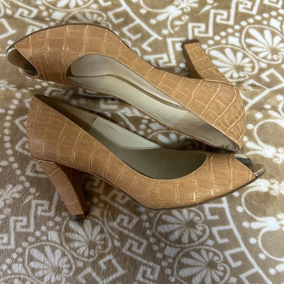 Antonio Melani Open Toe leather Heels Sz9M - Picture 1 of 7